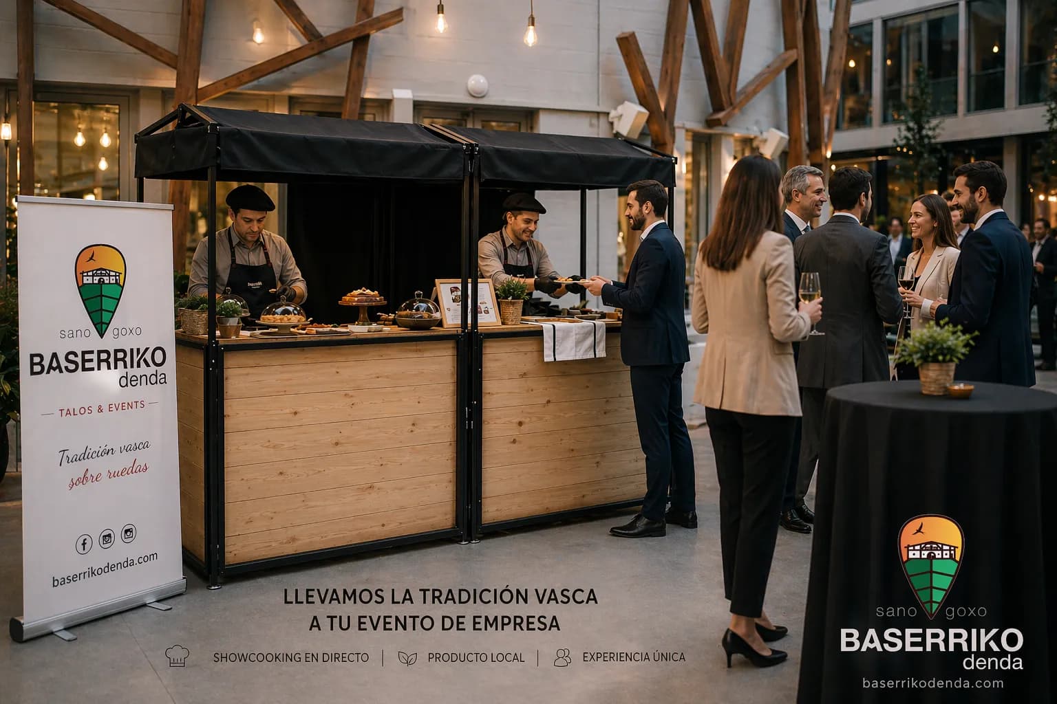 Puesto tradicional de feria con talos