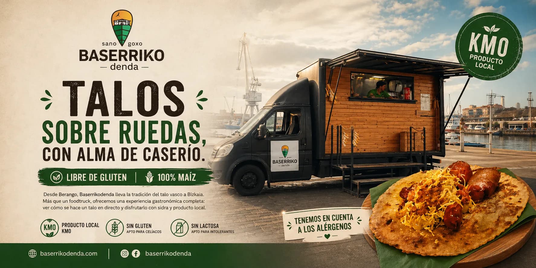 Preparación de talos sin gluten en el foodtruck