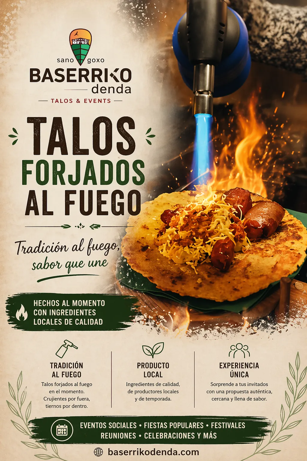 Talo gourmet con soplete
